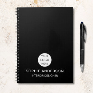 Carnet Logo Personnalisé Moderne Black Business Professio