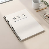 Carnet Logo personnalisé monogramme nom de script