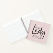 Carnet Logo personnalisé rose blush Boss Lady (Intérieur)