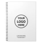 Carnet Logo personnalisé Simple Entreprise Blanc (Devant)