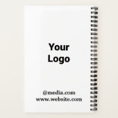 Carnet Logo personnalisé simple et élégant ici société cl (Verso)