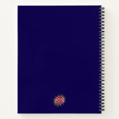 Carnet Logo personnalisé, Site Web, Nom, Bleu (Dos)