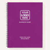Carnet Logo Professionnel Commercial Moderne Magenta (Devant)
