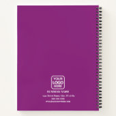 Carnet Logo Professionnel Commercial Moderne Magenta (Dos)