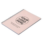 Carnet Logo professionnel et texte nettoyé rose pâle (Côté gauche)