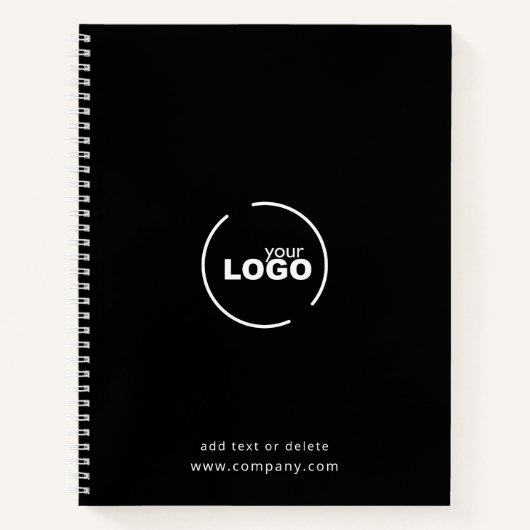 Carnet Logo professionnel moderne pour entreprise Noir (Devant)