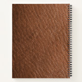 Carnet Logo professionnel Monogramme en cuir Brown Busine (Dos)