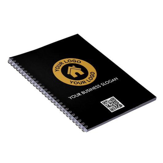 Carnet Logo professionnel personnalisé Code QR Texte Note (Côté Droit)