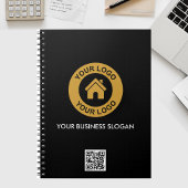 Carnet Logo professionnel personnalisé Code QR Texte Note