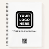 Carnet Logo professionnel personnalisé Code QR Texte prom (Devant)