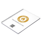Carnet Logo professionnel personnalisé Code QR Texte prom (Côté gauche)