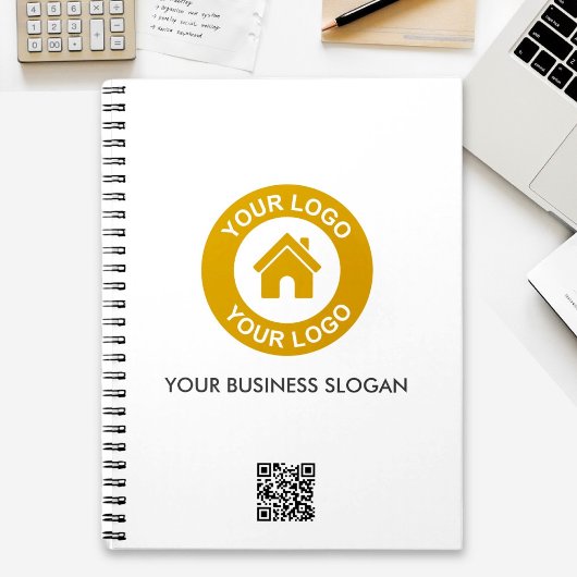 Carnet Logo professionnel personnalisé Code QR Texte prom