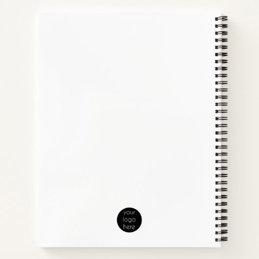 Carnet Logo professionnel QR Code et texte (Dos)