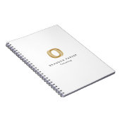 Carnet Logo professionnel simple en or pour entrepreneur (Côté Droit)