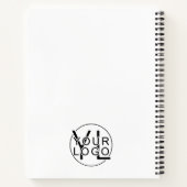 Carnet Logo professionnel simple noir et blanc (Dos)