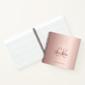 Carnet Logo rose or monogramme entreprise (Intérieur)