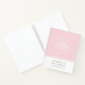 Carnet Logo rose vif moderne promotion commerciale (Intérieur)