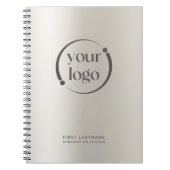 Carnet Logo Simple Moderne sur Métal Pearl (Devant)