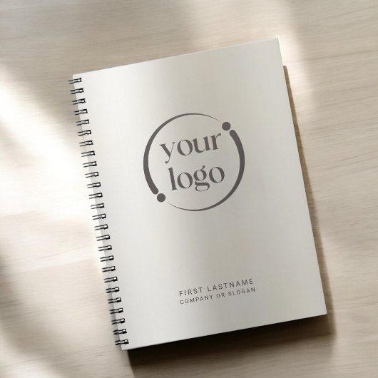 Carnet Logo Simple Moderne sur Métal Pearl