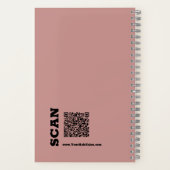 Carnet Logo Simple Moto Rose Black Hair Salon (Verso)