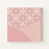 Carnet Logo Unique ou Code QR Motif Géométrique Rose (Dos)