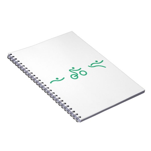 Carnet Logo vert de triathlon (Côté Droit)