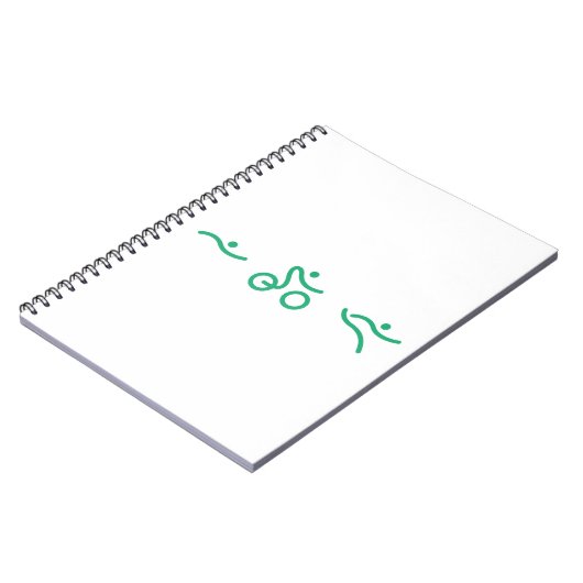 Carnet Logo vert de triathlon (Côté gauche)