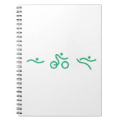 Carnet Logo vert de triathlon (Devant)