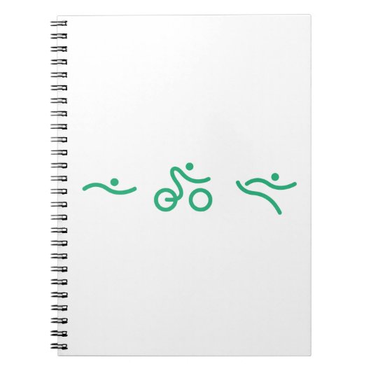 Carnet Logo vert de triathlon (Devant)