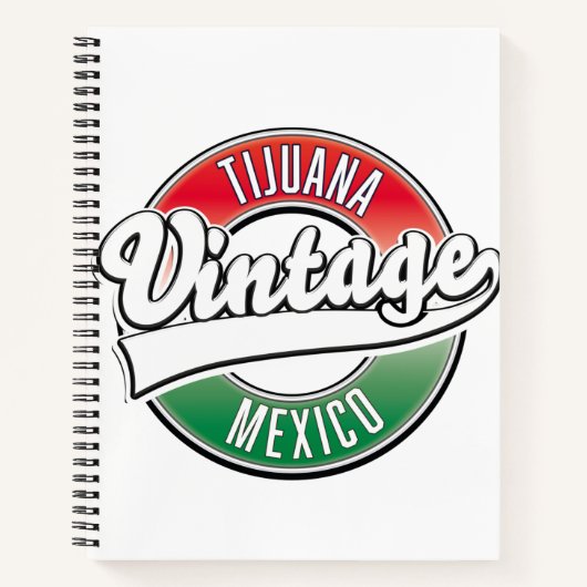 Carnet Logo vintage de Tijuana mexique. (Devant)