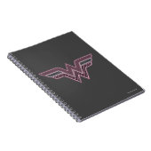 Carnet Logo Wonder Woman rose and Black Checker Mesh (Côté Droit)