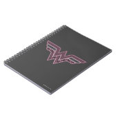 Carnet Logo Wonder Woman rose and Black Checker Mesh (Côté gauche)