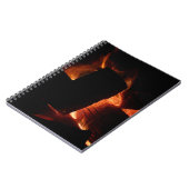 Carnet Logs dans la cheminée Photographie de feu chaud (Côté gauche)