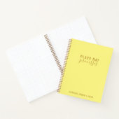 Carnet Loi d'attraction Processus Sets de table jaunes (Intérieur)