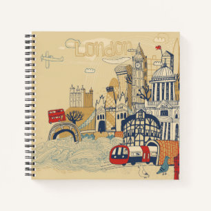 Carnet London Doodle Scene