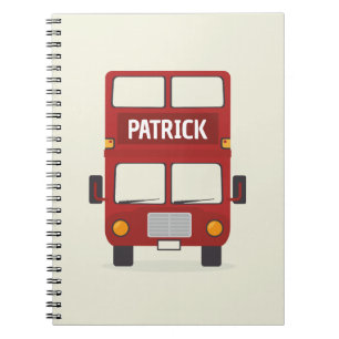 Carnet London Red Bus Personalised