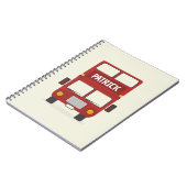 Carnet London Red Bus personnalisé (Côté gauche)