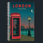 Carnet Londres Angleterre Retro Travel Art Vintage<br><div class="desc">Design d'art vectoriel à Londres. Londres,  capitale de l'Angleterre et du Royaume-Uni,  est une ville du 21ème siècle avec une histoire qui remonte à l'époque romaine.</div>