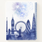 Carnet Londres Skyline - Aquarelle bleue (Dos)