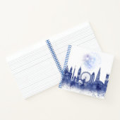 Carnet Londres Skyline - Aquarelle bleue (Intérieur)
