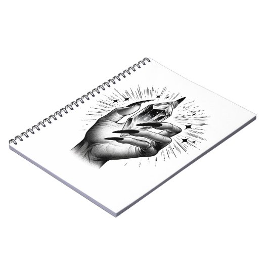 Carnet Longue Black Nails & Crystal Magie Spell Grimoire (Côté gauche)