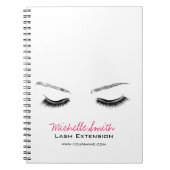 Carnet Longue extension de mèche de mèches de yeux fermés (Devant)