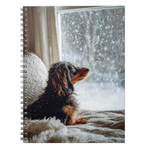 Carnet Longue Haine Dachshund Hiver Daydream Spiral