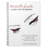 Carnet Longueur des cils face long oeilleur Extension Las (Devant)