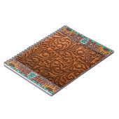 Carnet Look Cuir Avec Accents Turquoise (Côté gauche)