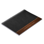 Carnet look cuir noir (Côté gauche)