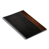 Carnet look cuir noir (Côté Droit)