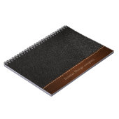 Carnet look cuir noir (Côté gauche)