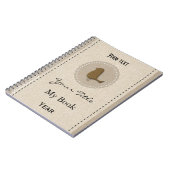 Carnet Look personnalisé Cute Chic Or Oiseau Linge (Côté gauche)