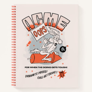 Carnet LOONEY TUNES™   WILE E. COYOTE™ ACME Dynamite